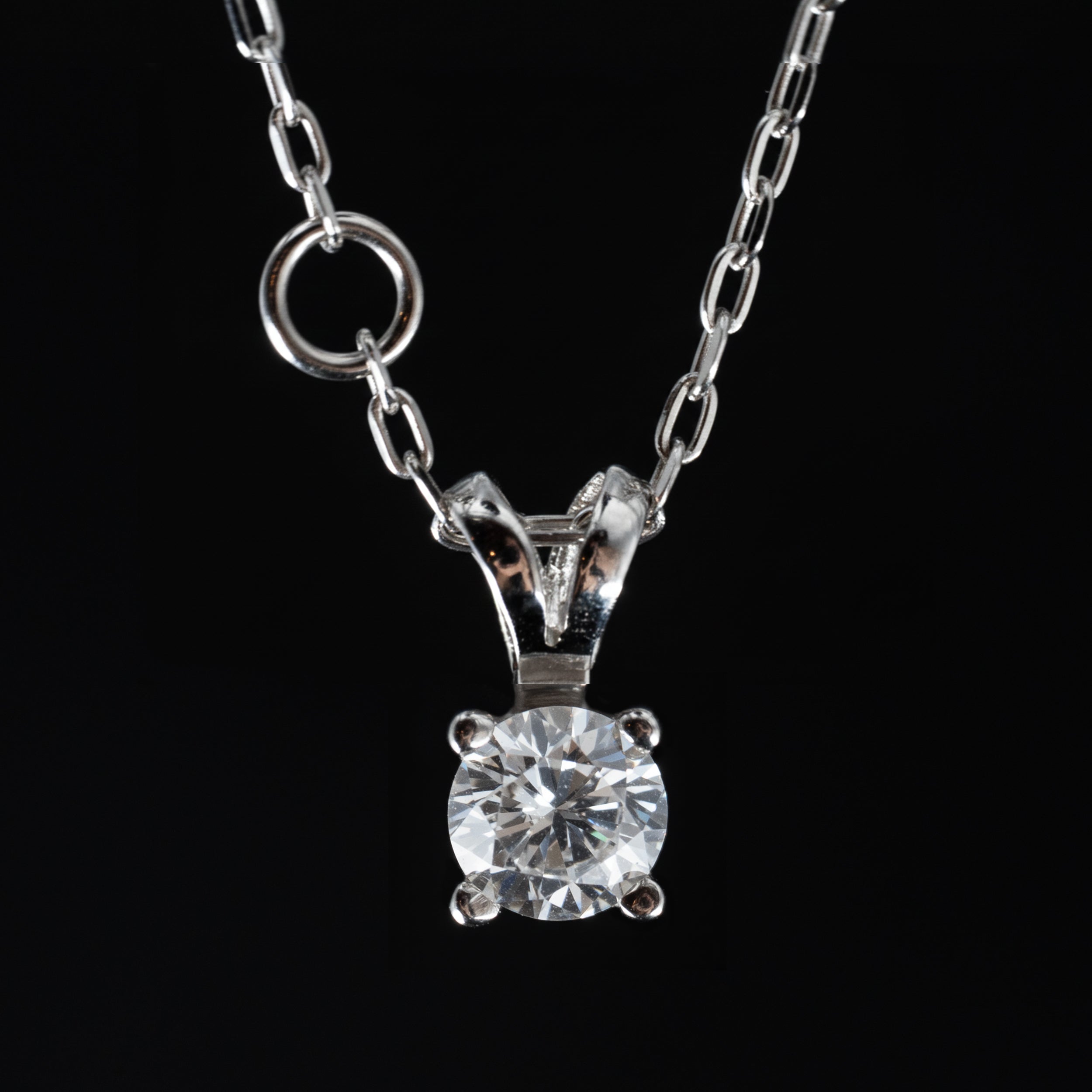 Round Solitaire Diamond Pendant