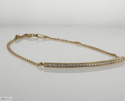 14K Gold Lab-Grown Diamond Bar Bracelet | Luna Ray